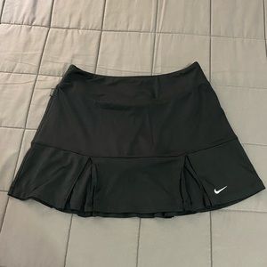 nike dri-fit all black tennis skirt with shorts underneath woman’s size small